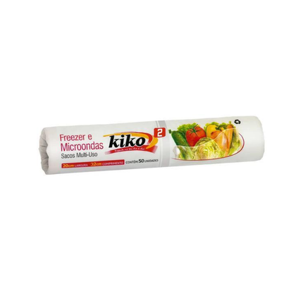 Saco Kiko Plastico Multi-Uso Tamanho 20CMX33cm Com 50 Unidades 2kg - 3552
