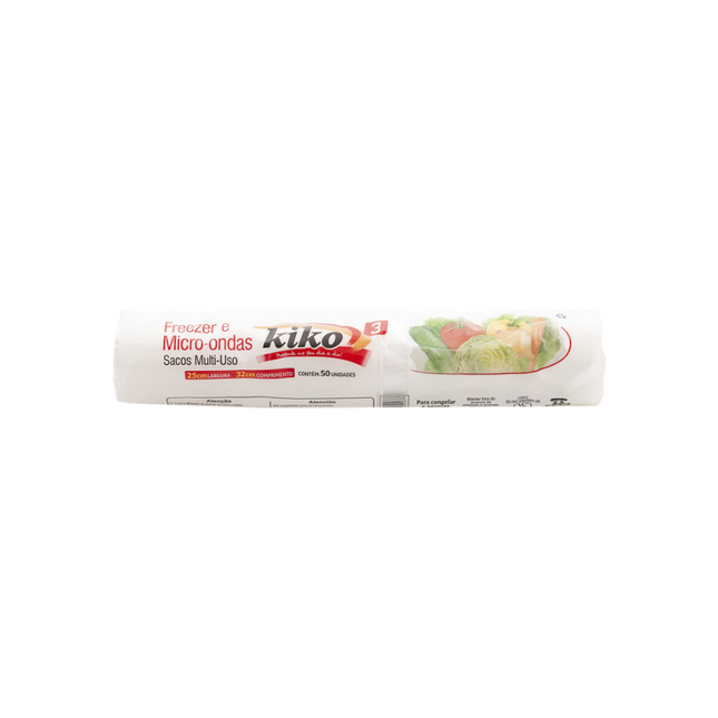 Saco Kiko Plastico Multi-Uso Tamanho 25CMX33cm Com 50 Unidades 3kg - 3553