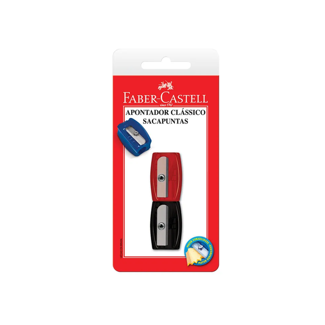 Apontador Faber Classico Cartela Com 02 Unidades - SM/060100ZF