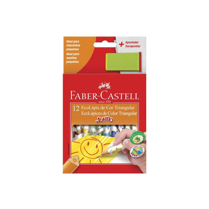Lapis De Cor Faber Jumbo Triangular 12 Cores Com 01 Unidade - 12.3012AP