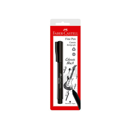 Caneta Finepen Faber Preta Com 01 Unidade - SM/FPBPRZF