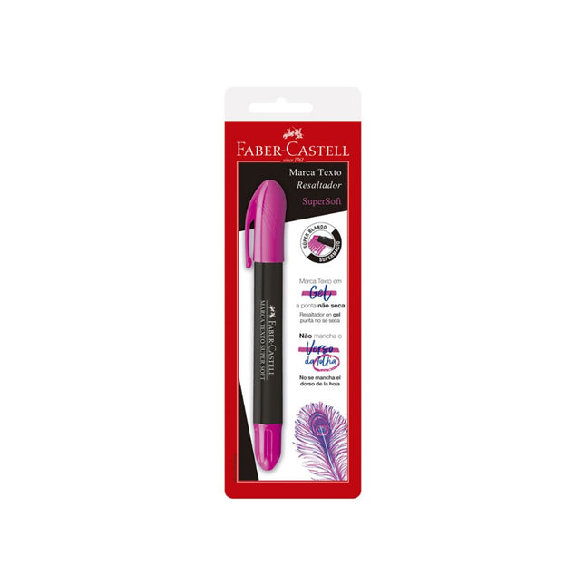 Marcador De Texto Faber Gel Cor Rosa Com 01 Unidade - SM/155728