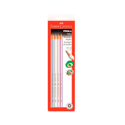 Lapis Grafite Faber Perola Cartela Com 04 Unidades - SM/1210PER