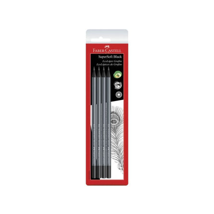 Lapis Grafite Faber Supersoft Com 04 Unidades - SM/907SOFT
