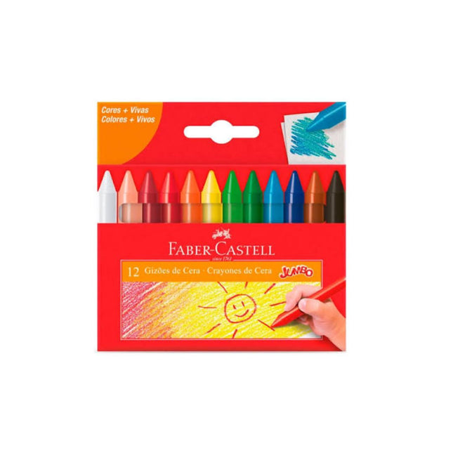 Giz De Cera Grosso Faber 12 Cores Com 01 Unidade - 141112