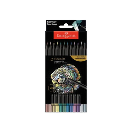 Lapis De Cor Faber Supersoft 12 Cores Metalicas - 210722