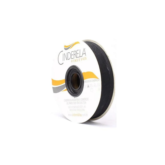 Vies Cinderela Algodao 25MMX20mts Cor Preto - 700A025012020R
