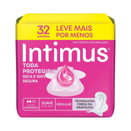 Absorvente Kimberly Interno Intimus Suave Com Abas Com 32 Unidades - 102968