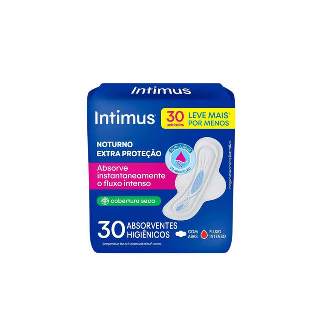 Absorvente Kimberly Fem Gel Noturno Com Aba Seca Com 30 Unidades - 72493
