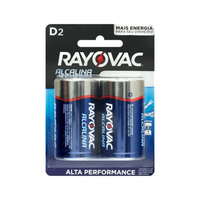 Pilha Rayovac Alc.Gd (D) Com 02 Unidades - 20220/20225