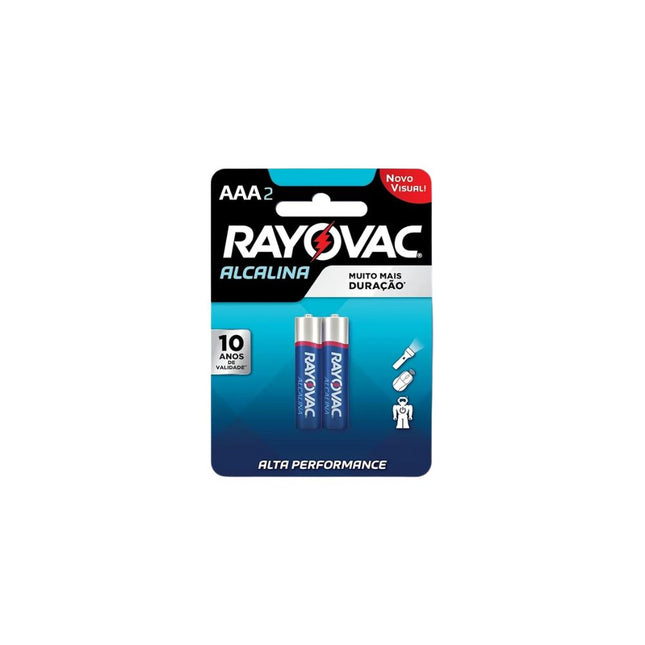 Pilha Rayovac Alcalina Palito (AAA) Com 02 Unidades - 20912/20314