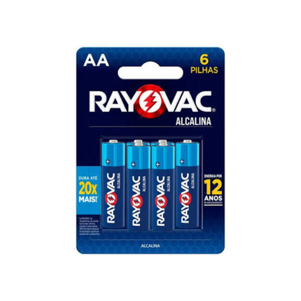 Pilha Rayovac Alc.Pq (AA) Leve 6 Pague 4 Com 06 Unidades - 20871