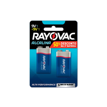 Bateria Rayovac ALC.9V Com 02 Unidades - 20985