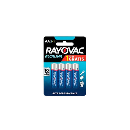 Pilha Rayovac Alcalina AA Leve 4 Pague 3 Cartela Com 04 Unidades - 208013