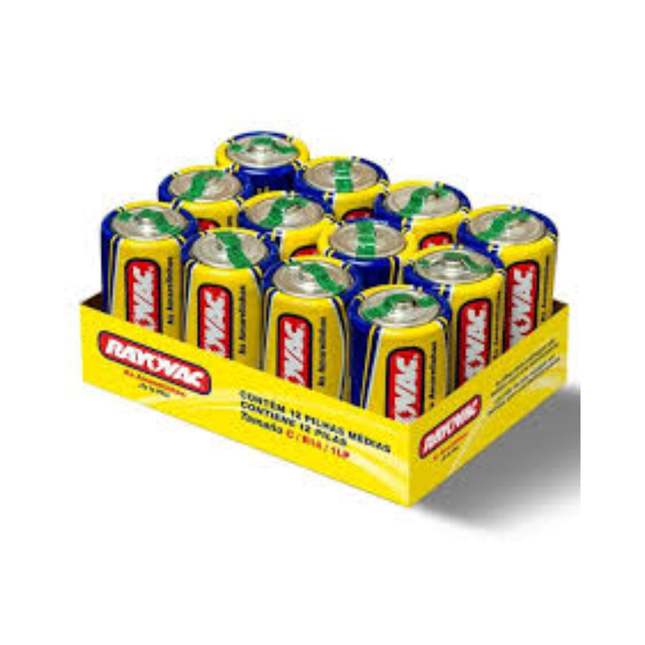 Pilha Rayovac Zinco C Com 12 Unidades - 10105