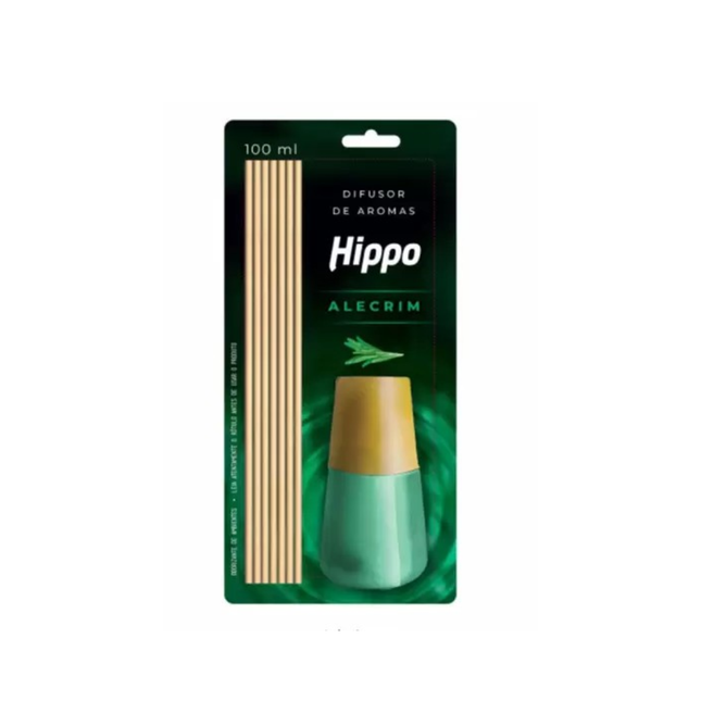 Difusor De Aromas Secar 100ml Hippo Alecrim - 10020742