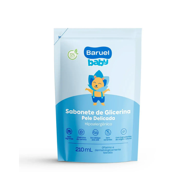 Sabonete Liquido Baruel Baby 210ml Pele Delicada - 112903094
