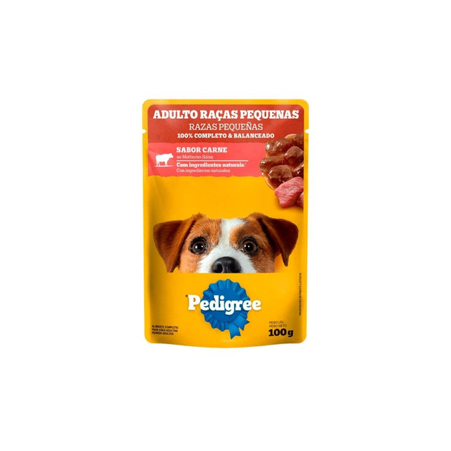 Racao Pedigree 100g Caes Adultos Racas Pequenas Carne Ao Molho / 10285643 - 10142491