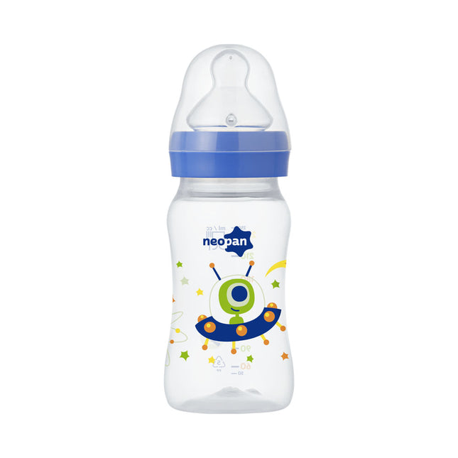 Mamadeira Neopan Criativa Boca Larga 300ml Orto Azul - 2692