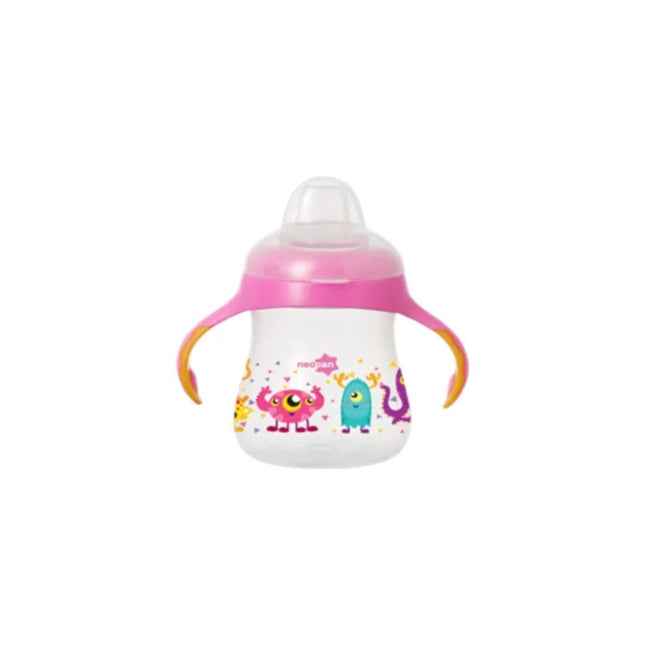 Caneca Decorada Antivazamento 320ml Rosa Neopan - 7632
