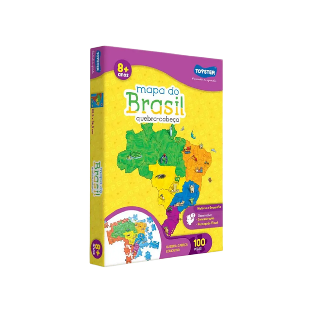 Quebra Cabeca Mapa Do Mundo 100PC Toyster - 2063
