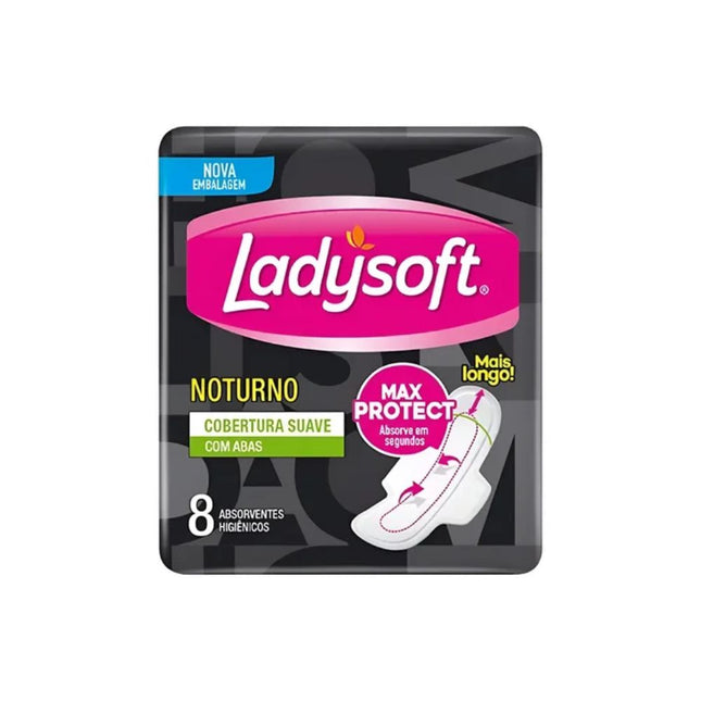 Absorvente Ladysoft Noturno Suave Com Abas Com 08 Unidades - 208006