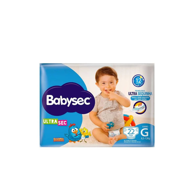 Fralda Descartáveis Babysec Galinha Pintadinha Jumbo Tamanho G Pacote Com 22 Unidades - 9541