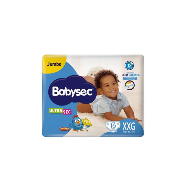 Fralda Descartáveis Babysec Galinha Pintadinha Jumbo Tamanho XXg Pacote Com 16 Unidades - 9589
