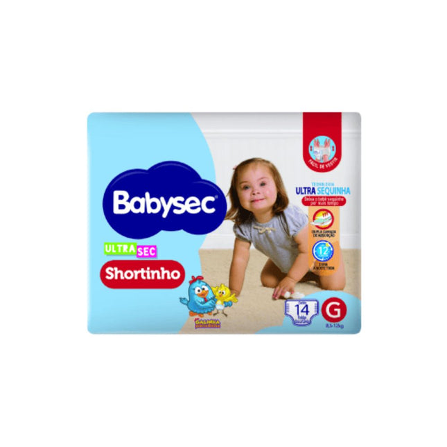 Fralda Babysec Ultrasec Shortinho Jumbinho Tamanho .G Pacote Com 14 Unidades - 209877