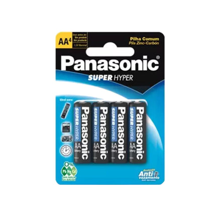 Pilha Panasonic Zinco Pq AA Com 04 Unidades - Um-3shs