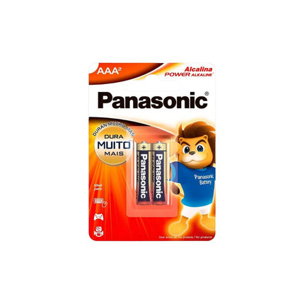 Pilha Panasonic Alcalina Palito AAA Com 02 Unidades - Lr03xab/2b