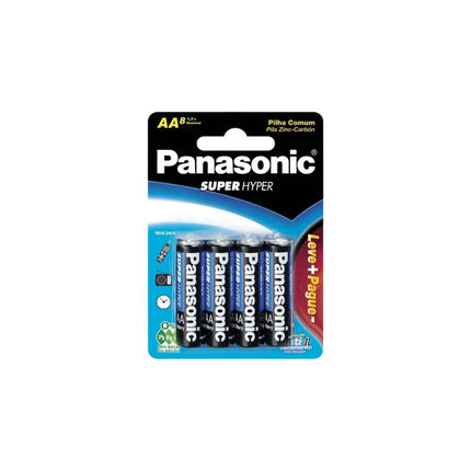 Pilha Panasonic Zinco Comum AA Com 08 Unidades - 3shslsl8p6