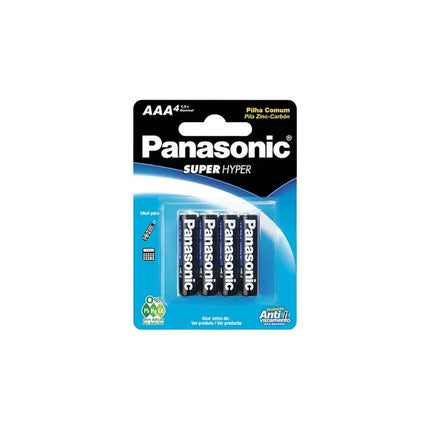 Pilha Panasonic Zinco Palito AAA Com 04 Unidades - R03ual/4b