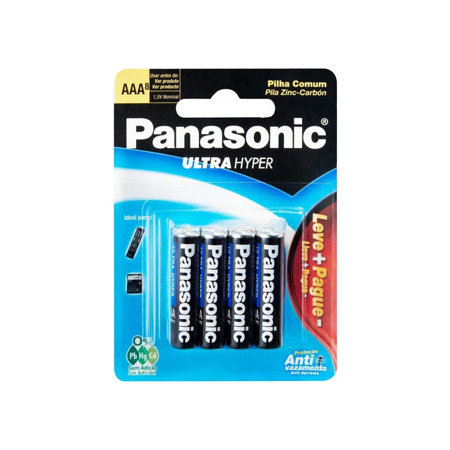 Pilha Panasonic Zinco Pq AAA L8P6 - R03ual/l8p6