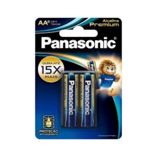 Pilha Panasonic Alc.Premium Evolta AA Com 02 Unidades - LR6EGR/2B96