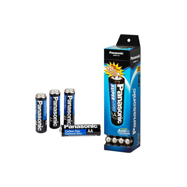 Pilha Panasonic Zinco Pq AA Tubo Com 52 Unidades - Um-3sh936