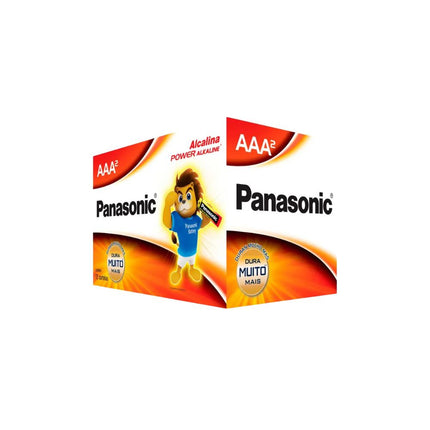 Pilha Panasonic Alcalina Palito AAA Caixa Com 12 Unidades Cartela C/02 - Lr03xab/2b