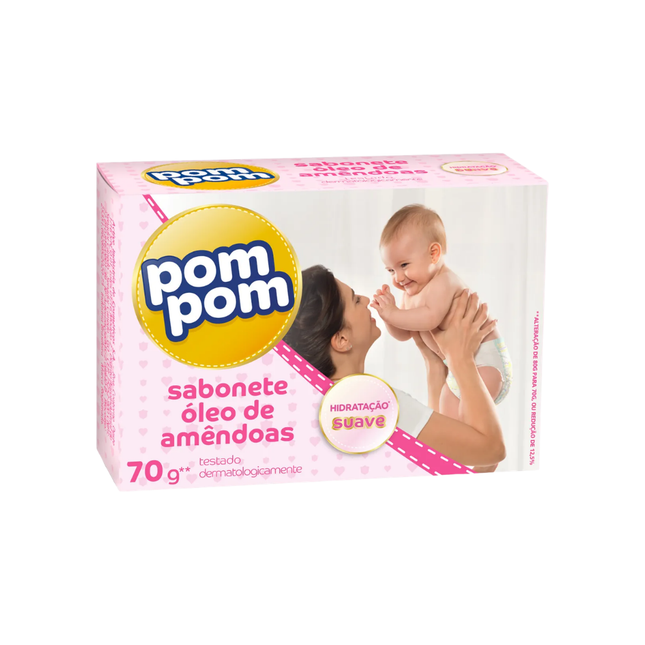 Sabonete Pompom Barra 70g Oleo Amendoas - 160093