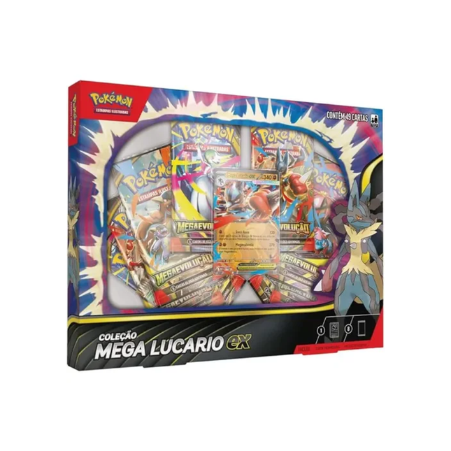 Pokemon Box Colecao Mega Lucario Ex Copag - 35576