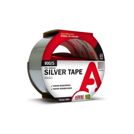 Fita Multi Uso Adere Silver Tape 45X05 Cinza Com 01 Unidade - 800S