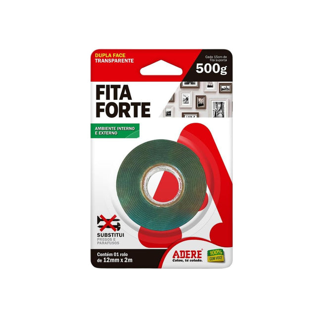 Fita Dupla Face Adere 12X02 Com 01 Unidade - 28459108644