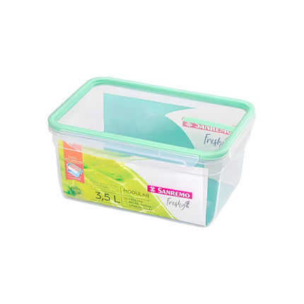 Pote Sanremo Com Travas Plast 3.5l Linha Freshy Cor Verde - SR1740