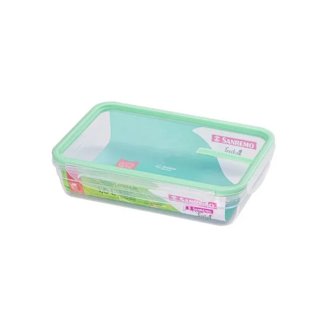 Pote Sanremo Com Travas Plast 1.6l Linha Freshy Cor Verde - SR1742