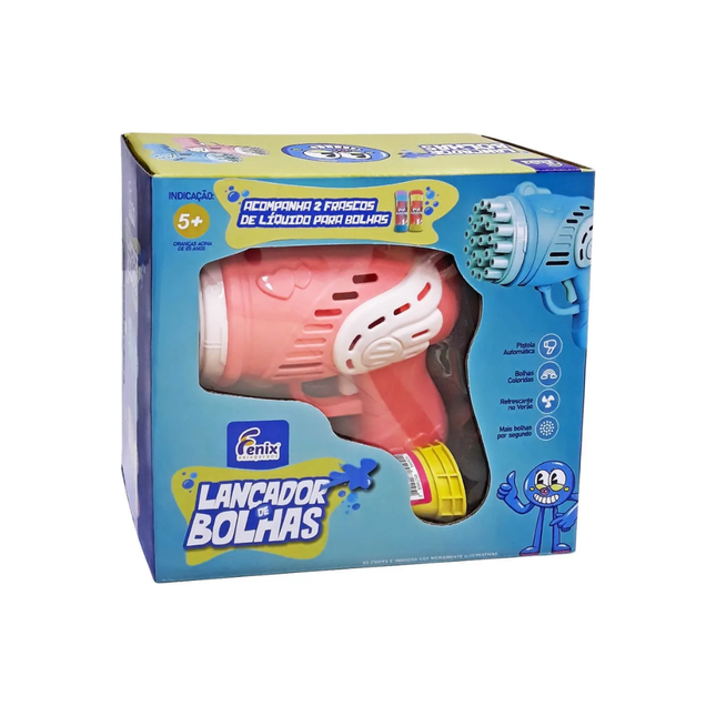 Lancador De Bolhas Automatico Fcor Rosa Enix - XPB-083RS