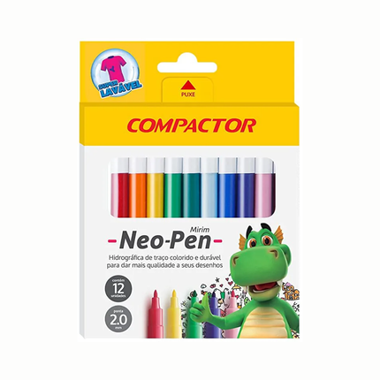 Caneta Hidrografica Comp.Neopen Mirim Com 12 Unidades Cores Com 01 Unidade - 000077000
