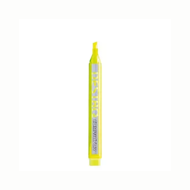 Marcador De Texto Compactor Destaq Fluorescente Amarelo Cartela Com 01 Unidade