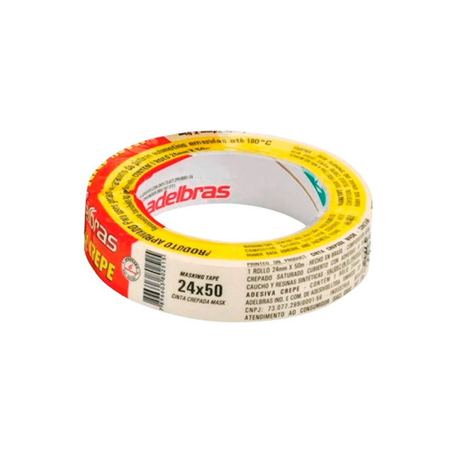 Fita Crepe Adelbras 24X50 Mask Sleeve Com 01 Unidade