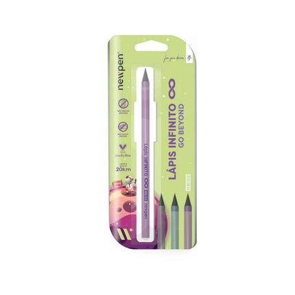 Lapis HB Newpen Infinito Cor Rosa Com 01 Unidade - 13090