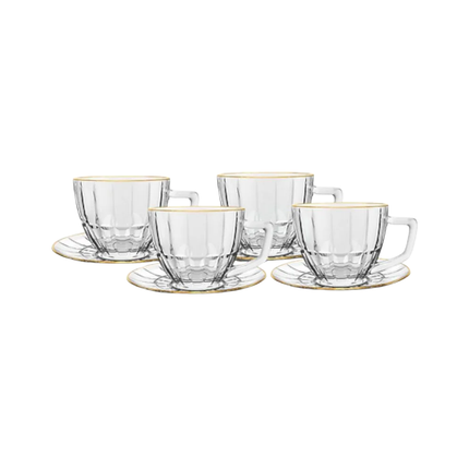 Xicara Cafe Vidro Trbd 90ml Com 04 Unidades Ps - JGXC-129GD
