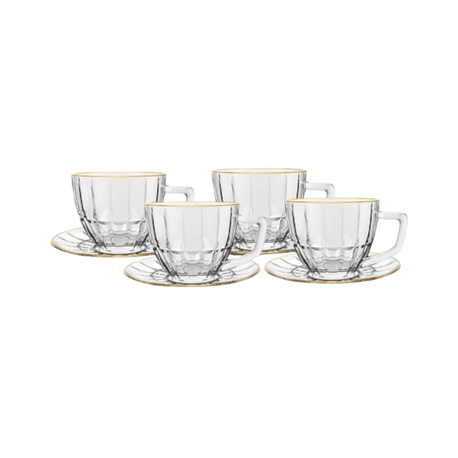 Xicara Cafe Vidro Trbd 90ml Com 04 Unidades Ps - JGXC-129GD